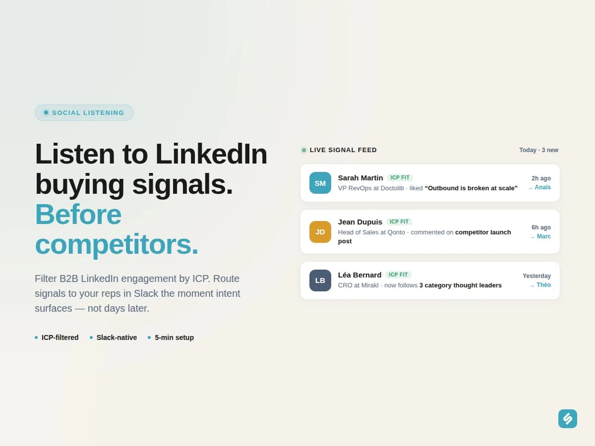 Listen to B2B buying conversations on LinkedIn before competitors do