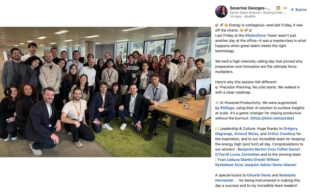 Post by Séverine Georges-Tudo about the Prospecting Cup